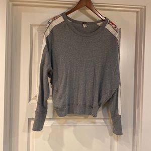 Free people soft knit shirt with arm detail